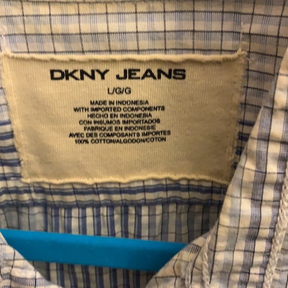 DKNY Shades of Blue Striped Pattern - Picture 2 of 4